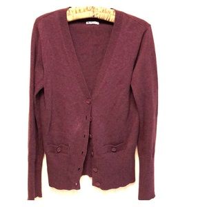 Ben Sherman heathered purple cardigan sweater
